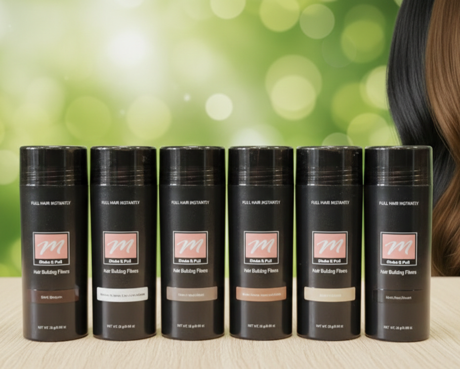 MAKEITFULL PREMIUM better than TOPPIK black dark Brown Hair Building Fibers