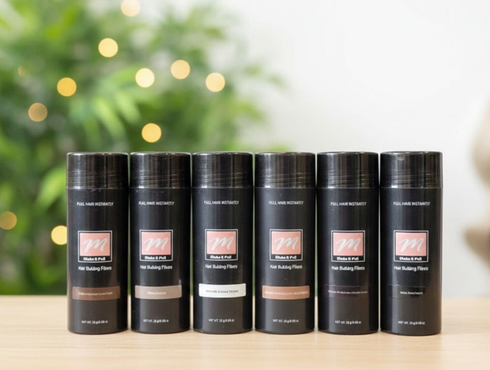 MAKEITFULL PREMIUM better than TOPPIK black dark Brown Hair Building Fibers