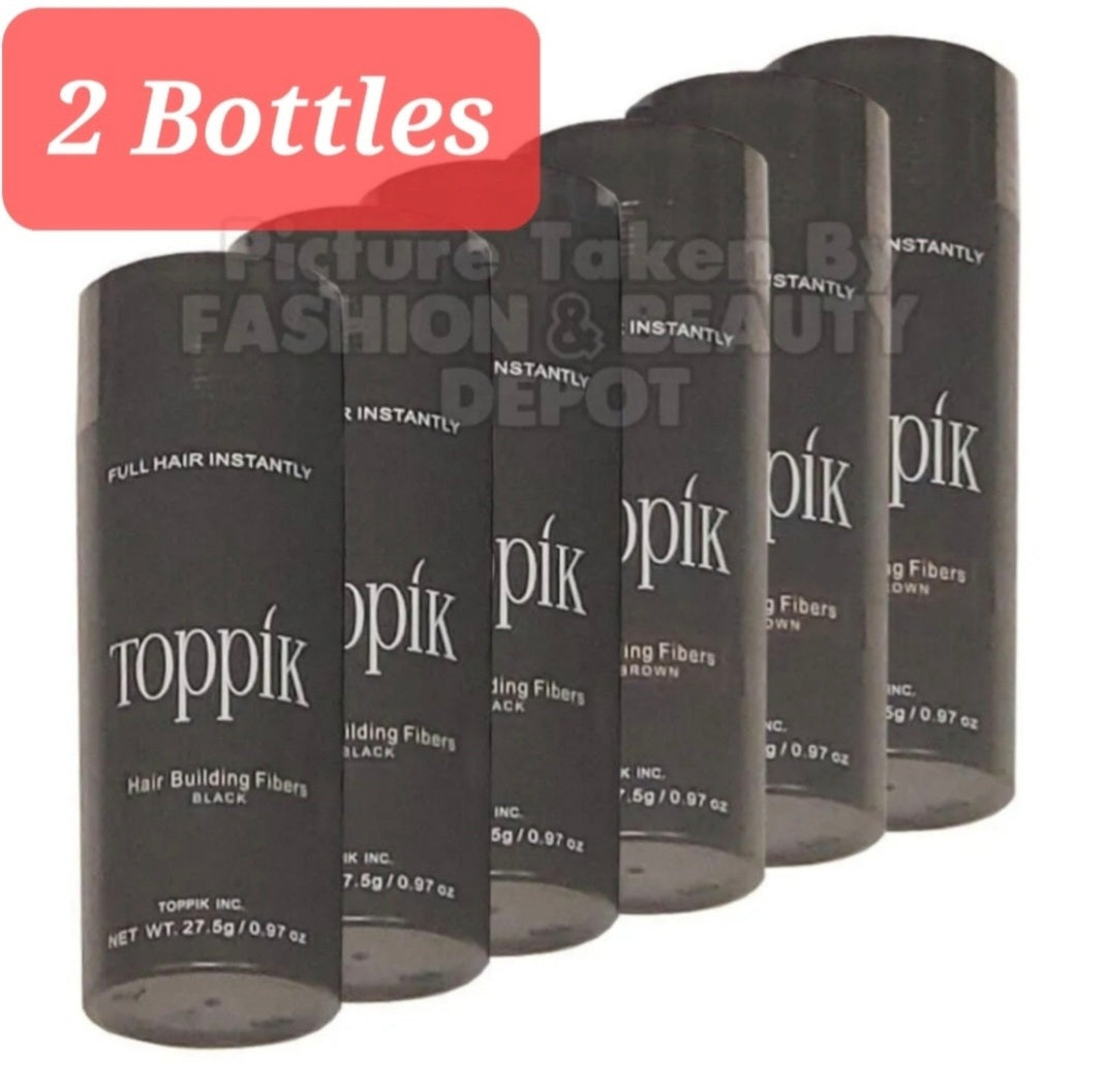 2 x TOPPIK Hair Building Fiber *Choose Your Color* 27.5g 0.97oz FASHIONBEAUTYDEPOT Pack of 2